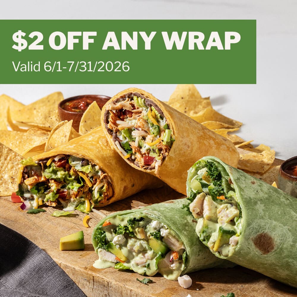 Try a Wrap, Earn $2<br>in Rewards